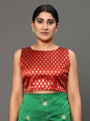 Glemora Green Designer Ethnic Wear Silk Blend Banarasi Traditional Saree 4
