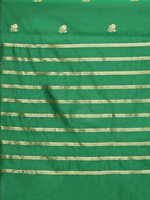 Glemora Green Designer Ethnic Wear Silk Blend Banarasi Traditional Saree 6