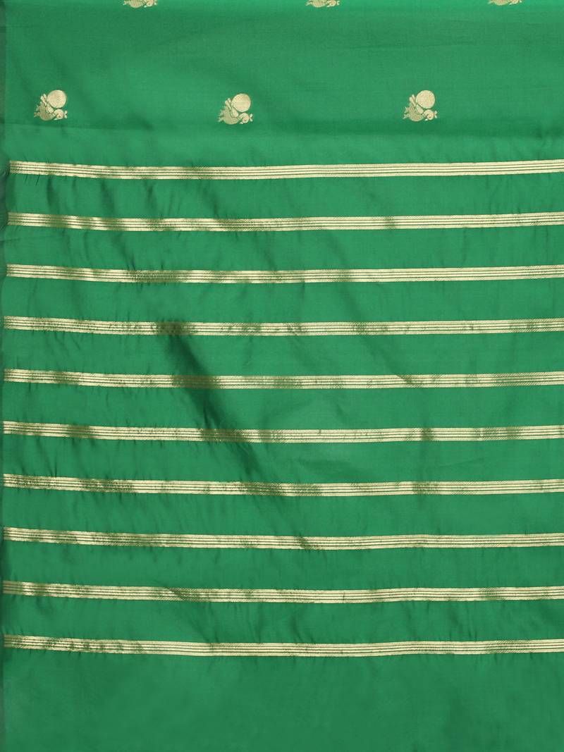 Glemora Green Designer Ethnic Wear Silk Blend Banarasi Traditional Saree