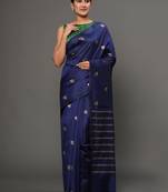 Glemora NevyBlue Designer Ethnic Wear Silk Blend Banarasi Traditional Saree