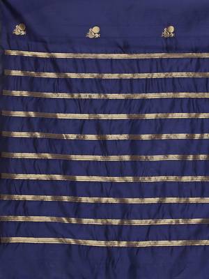 Glemora NevyBlue Designer Ethnic Wear Silk Blend Banarasi Traditional Saree 5