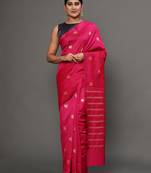 Glemora Pink Designer Ethnic Wear Silk Blend Banarasi Traditional Saree