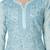 Hand Embroidered Blue Cotton Lucknowi Chikankari Kurti
