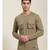 Khaki Double Pocket Full Sleeve Regular T-Shirt