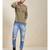 Khaki Double Pocket Full Sleeve Regular T-Shirt
