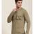 Khaki Double Pocket Full Sleeve Regular T-Shirt