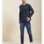 Dark Blue Double Pocket Full Sleeve Regular T-Shirt