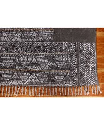 12x15 Ft Hand Block Printed Rug Handmade Cotton Dhurrie Area Kitchen Carpet Flatwoven Throw Rug 6