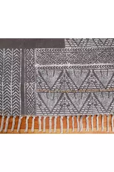 12x18 Ft Hand Block Printed Rug Handmade Cotton Dhurrie Area Kitchen Carpet Flatwoven Throw Rug