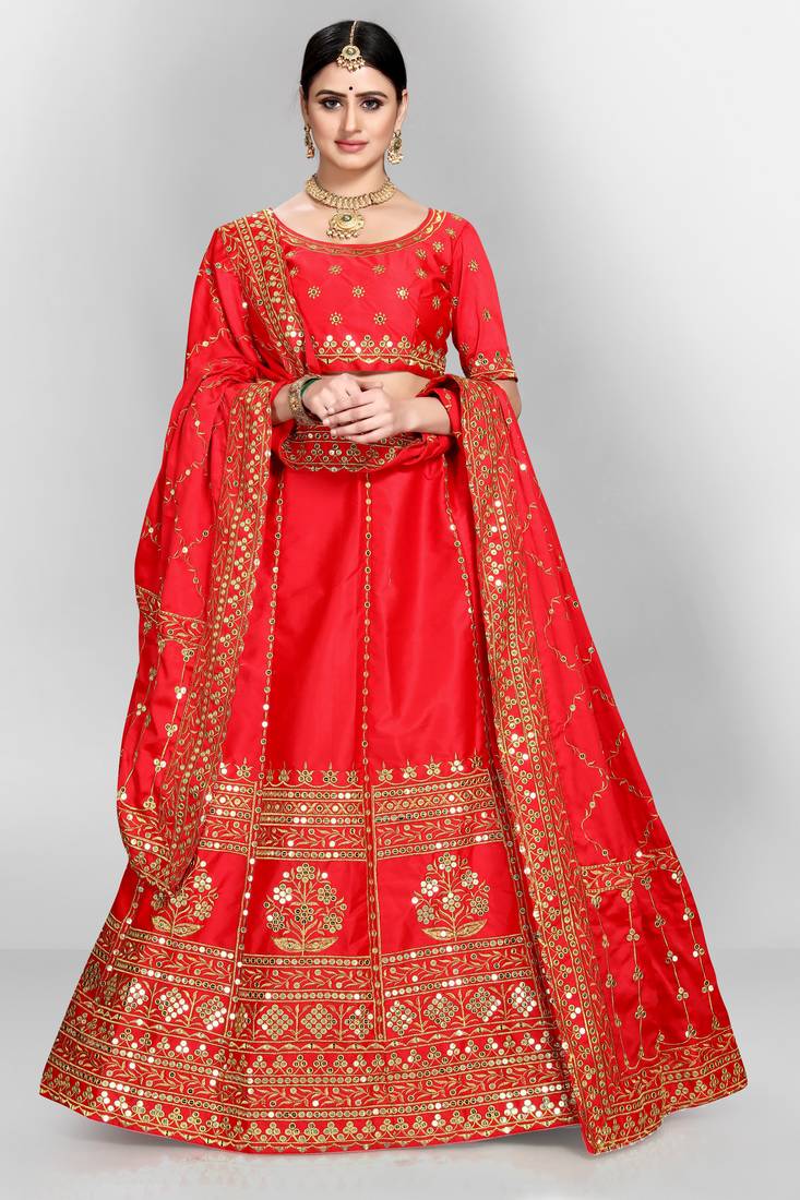 Red Colour Dulhan Lehenga Choli, Wedding Lehenga Choli