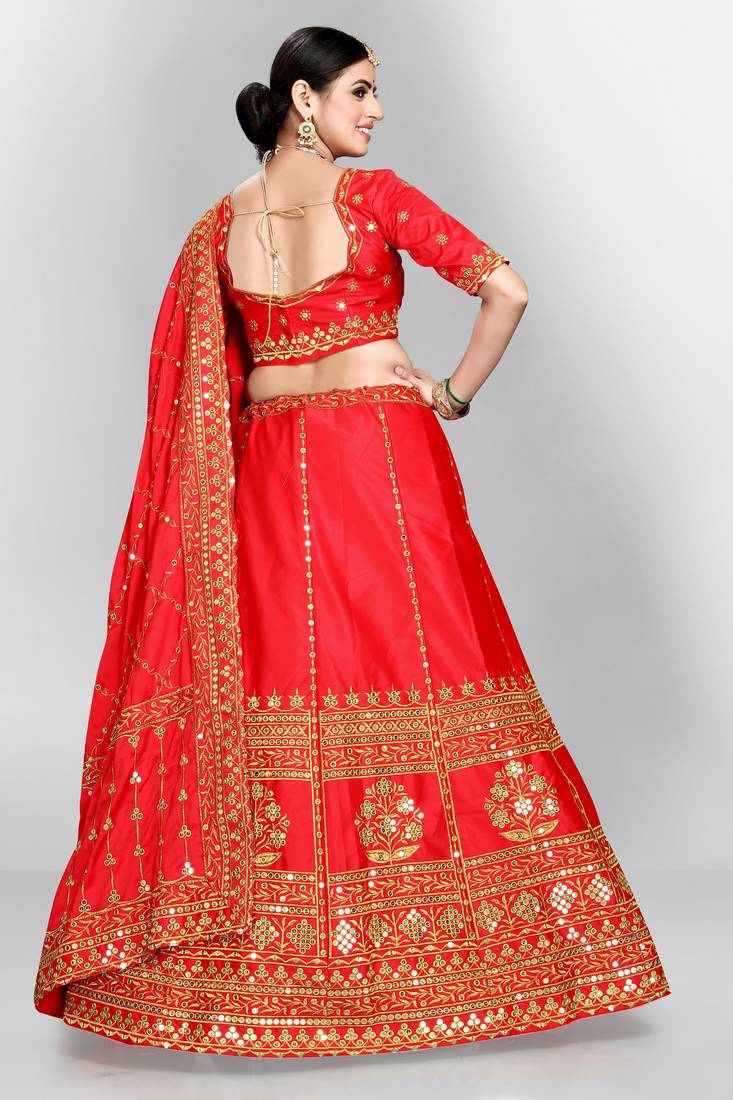 Red Colour Dulhan Lehenga Choli, Wedding Lehenga Choli