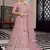 good-looking pink colored mirror, zari, zarkan, and thread embroidered organza Semi Stitched Lehenga
