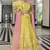 Delightful Yellow thread embroidered with mirror work art Silk party wear Lehenga choli