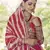 Red gotta patti georgette semi stitched lehenga