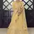 yellow colored sequins, foil mirror, thread, embroidered georgette semi stitched lehenga