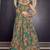 Marvelous Green Zari and sequins Embroidered organza semi stitched Roses Printed Floral lehenga
