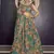 Marvelous Green Zari and sequins Embroidered organza semi stitched Roses Printed Floral lehenga