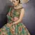 Marvelous Green Zari and sequins Embroidered organza semi stitched Roses Printed Floral lehenga