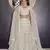 White thread embroidery georgette semi stitched lehenga