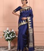 Glemora Rama Beautiful Ethnic Wear Silk Blend Banarasi Traditional Saree
