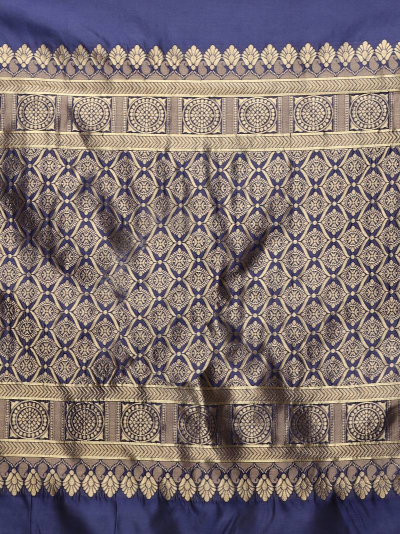 Glemora Rama Beautiful Ethnic Wear Silk Blend Banarasi Traditional Saree