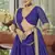 Purple sequins organza semi stitched lehenga