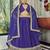 Purple sequins organza semi stitched lehenga