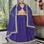Purple sequins organza semi stitched lehenga