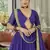 Purple sequins organza semi stitched lehenga