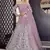 Mauve gotta patti georgette semi stitched lehenga
