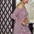 Mauve gotta patti georgette semi stitched lehenga