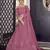 Pink thread embroidery georgette semi stitched lehenga