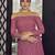 Pink thread embroidered with mirror work georgette Semi Stitched Lehenga