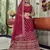 Red mirror georgette semi stitched lehenga