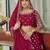 Red mirror georgette semi stitched lehenga