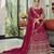 Red zari embroidered with mirror work georgette Bridal Lehenga choli