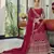 Red mirror georgette semi stitched lehenga