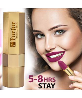 FORFOR Xpression Matte Lipstick Highly Pigmented, Creamy Texture, Long Lasting Matte Finish (5-8 hrs stay)(Magenta ) 3