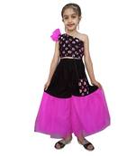 Aglare velvet net palazzo set with matching purse