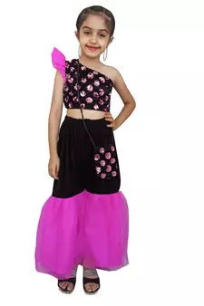 Aglare velvet net palazzo set with matching purse