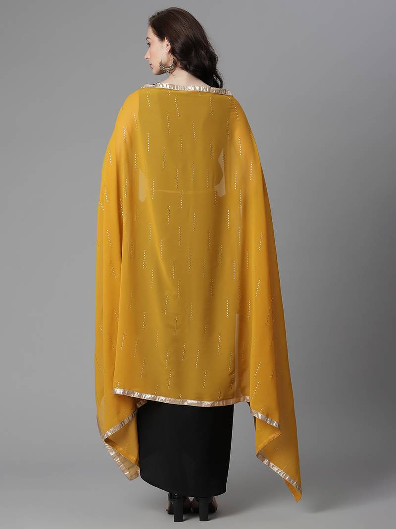 Ahalyaa Women Women Black & Mustard Yellow Top with Skirt