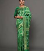 Glemora Green Designer Ethnic Wear Silk Blend Banarasi Traditional Saree