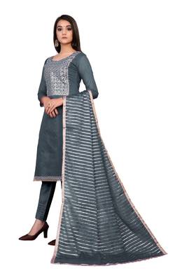 Grey stone chanderi salwar 4