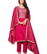 Pink stone chanderi salwar