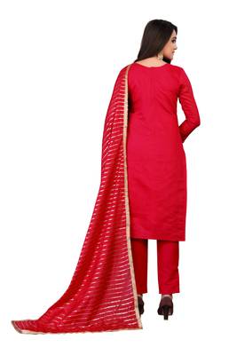 Red stone chanderi salwar 2