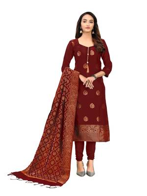 Wine jacquard banarasi salwar 1