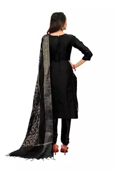 Black Jacquard Banarasi Salwar