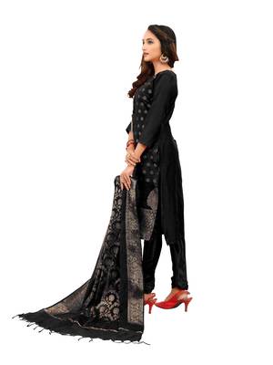 Black Jacquard Banarasi Salwar 3