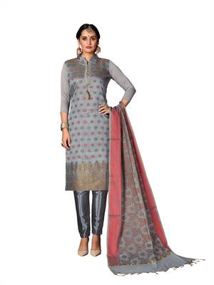 Grey booti banarasi salwar 1