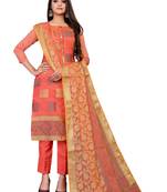 Orange block print banarasi salwar